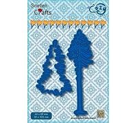 Nellie's Choice Árboles-2 Troqueles-4,4 x 6,9 cm / 3,2 x 10,5 cm-para Hacer Tarjetas, Navidad, Scrapbooking, Manualidades, DIY, Azul, 44x69 / 32x105mm