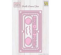 Nellie's Choice Billete con Globos-9 Troqueles de Marco Múltiple-para Hacer Tarjetas, Navidad, Scrapbooking, Manualidades, DIY, Rosa, Varios