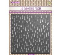 Nellie's Choice Carpeta de Embossing 3D-Árbol de Navidad 15 x 15 cm-Materiales para Relieve en Tarjetas, Scrapbooking, DIY y Manualidades, Múltiples Colores, 150x150mm