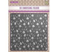 Nellie's Choice Carpeta de Embossing 3D - Conejos & Zanahorias 15 x 15 cm - Materiales para Relieve en Tarjetas, Scrapbooking, DIY y Manualidades