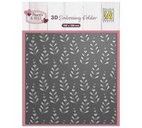 Nellie's Choice Carpeta de Embossing 3D - Corazón & Hoja 15 x 15 cm - Materiales para Relieve en Tarjetas, Scrapbooking, DIY y Manualidades