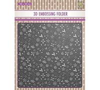 Nellie's Choice Carpeta de Embossing 3D-Flores de Primavera 15 x 15 cm-Materiales para Relieve en Tarjetas, Scrapbooking, DIY y Manualidades, Múltiples Colores, 4,3 x 4,3 cm
