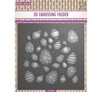 Nellie's Choice Carpeta de Embossing 3D - Huevos de Pascua 15 x 15 cm - Materiales para Relieve en Tarjetas, Scrapbooking, DIY y Manualidades
