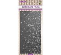 Nellie's Choice Carpeta de Embossing 3D-Nieve 10,5 x 21 cm-Materiales para Relieve en Tarjetas, Scrapbooking, DIY y Manualidades, Gris, 105x210mm