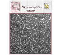 Nellie's Choice Carpeta de Embossing 3D - Patrón de Hojas 15 x 15 cm - Materiales para Relieve en Tarjetas, Scrapbooking, DIY y Manualidades