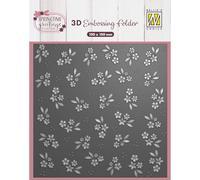 Nellie's Choice Carpetas de Embossing 3D Flores 15 x 15 cm-Materiales Ideales Álbumes de Recortes, Manualidades, Tarjetería y Proyectos Artísticos, Gris, Talla única