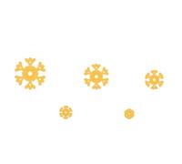 Nellie's Choice Copos de Nieve-5 Troqueles-1,4 x 1,5 cm a 4,8 x 5 cm-para Hacer Tarjetas, Navidad, Scrapbooking, Manualidades, DIY, Amarillo, 14x15 / 19x20 / 29x30 / 38x40 / 48x50mm