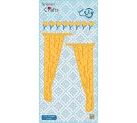 Nellie's Choice Cortinas-2 Troqueles-5,1 x 11 cm-para Hacer Tarjetas, Navidad, Scrapbooking, Manualidades, DIY, Amarillo, 51x110mm