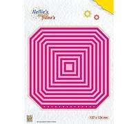 Nellie's Choice Cuadrado Libreta-20 Troqueles de Marco Múltiple-12,7 x 12,4 cm-para Hacer Tarjetas, Navidad, Scrapbooking, Manualidades, DIY, Rosa, 127x124mm