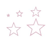 Nellie's Choice Estrella-5 Troqueles de Marco Múltiple-10,9 x 11,5 cm-para Hacer Tarjetas, Navidad, Scrapbooking, Manualidades, DIY, Rosa, 109mmx115mm