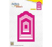 Nellie's Choice Etiquetas y Rótulos-5 Troqueles de Marco Múltiple-5,7 x 10,1 cm-para Navidad, Regalos, Scrapbooking, Manualidades, DIY, Rosa, 57x101mm