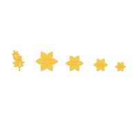 Nellie's Choice Flor de Pascua-5 Troqueles-2,1 x 2,4 a 4,7 x 5,4 cm-para Hacer Tarjetas, Navidad, Scrapbooking, Manualidades, DIY, Amarillo, 47x30 / 21x24 / 34x29 / 47x54 / 43x37mm