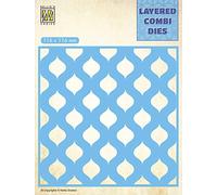 Nellie's Choice Layer Gota Cuadrada-Forma Geométrica-10,6 x 15 cm Capas-Troquel de Corte para Tarjetas, Scrapbooking, Manualidades, DIY, Azul, 106x150mm