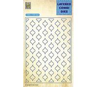 Nellie's Choice Layer óvalo Oriental-Forma Geométrica-10,6 x 15 cm Capas-Troquel de Corte para Tarjetas, Scrapbooking, Manualidades, DIY, Azul, 106x150mm