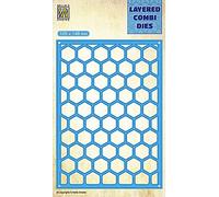 Nellie's Choice Layer Panal-Forma Geométrica-10,5 x 14,8 cm Capas-Troquel de Corte para Tarjetas, Scrapbooking, Manualidades, DIY, Azul, 105x148mm
