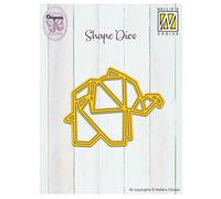 Nellie's Choice Origami-Troquel de Forma Elefante-7,3 x 5,7 cm-para Hacer Tarjetas, Navidad, Scrapbooking, Manualidades, DIY, Amarillo