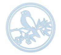 Nellie's Choice Paisaje Navideño-Troquel de Forma Pájaro en Rama-10,8 x 10,8 cm-para Hacer Tarjetas, Navidad, Scrapbooking, Manualidades, DIY, Azul, 108x108mm