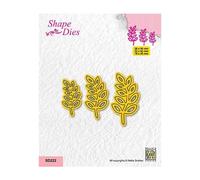 Nellie's Choice Ramas-3 Troqueles-2,6 x 5 cm-para Hacer Tarjetas, Navidad, Scrapbooking, Manualidades, DIY, Amarillo, 26x50 / 22x42 / 18x35mm