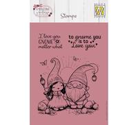 Nellie's Choice Transparente Hada y Gnomo con Texto 3 Pzs-Sellos de Silicona para Manualidades, Scrapbooking, Estampado y Tarjetería-Compatibles con Bloque de Acrílico, Negro, Talla única