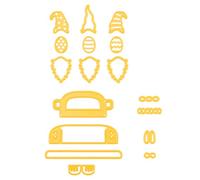 Nellie's Choice Transporte de Huevo de Pascua-23 Troqueles-8 x 7,8 cm-para Hacer Tarjetas, Pascua, Scrapbooking, Manualidades, DIY, Amarillo, 80x78mm