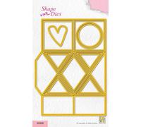 Nellie's Choice Troquel Caja Triangular-11,3 x 15,3 cm-16 Piezas-Wrapping Die para Cajas, Gift Boxes, Regalos de Navidad, DIY, Amarillo, 113 x 153mm