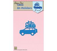 Nellie's Choice Troquel de Forma Coche-5,8 x 4,9 cm-para Hacer Tarjetas, Navidad, Scrapbooking, Manualidades, DIY, Azul, 58x49mm