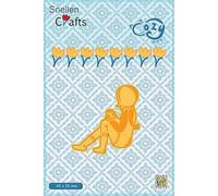 Nellie's Choice Troquel de Forma Niña-4,5 x 5,5 cm-para Hacer Tarjetas, Navidad, Scrapbooking, Manualidades, DIY, Amarillo, 45x55mm