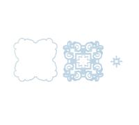 Nellie's Choice Troquel de Forma Ornamento Enroscado-10,5 x 10,5 cm-para Hacer Tarjetas, Navidad, Scrapbooking, Manualidades, DIY, Azul, 105x105mm