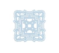 Nellie's Choice Troquel de Forma Ornamento Floral-9,7 x 9,7 cm-para Hacer Tarjetas, Navidad, Scrapbooking, Manualidades, DIY, Azul, 97x97mm