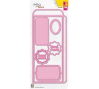 Nellie's Choice Troquel de sobre y Tarjeta-10,5 x 22,5 cm-11 Piezas-para Hacer Tarjetas, Navidad, Scrapbooking, Manualidades, DIY, Rosa, 105x225mm