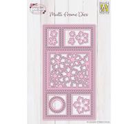 Nellie's Choice Troquel Flores de 8,5 x 15 cm-16 Pzs para Hacer Tarjetas, Navidad, Scrapbooking, Manualidades, DIY, Rosa, Talla única