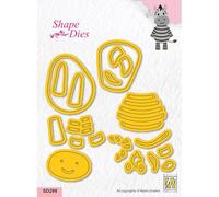 Nellie's Choice Troquel, Troquel de Forma Cebra, 11,6 x 7,2 cm, 34 Piezas, para Hacer Tarjetas, Navidad, Scrapbooking, Manualidades, DIY