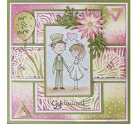 Nellie's Choice Troquel y Sello Acrílico-Boda-4,3 x 6,4 cm-para Hacer Tarjetas, Navidad, Scrapbooking, Manualidades, DIY, Múltiples Colores, 43x64mm