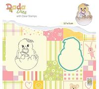 Nellie's Choice Troquel y Sello Acrílico-Pollito-3,7 x 5 cm-para Hacer Tarjetas, Navidad, Scrapbooking, Manualidades, DIY, Múltiples Colores, 37x50mm