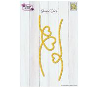 Nellie's Choice Troqueles de Corte Set-Línea de Puntos con Corazones-2 Uds de 14 x 3 x 2 cm-para Tarjetas, Scrapbooking, Manualidades, DIY, Múltiples Colores