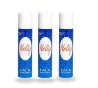Nelly Laca Hair Spray, Pack de 3 Unidades de Viaje, Fijación Extra, 3 x 75 ml