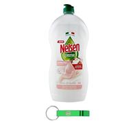 Nelsen Burro di Karitè, Detersivo per Piatti - Detersivo per Piatti - Detersivo - Mantequilla de karité - Desengrasa a fondo y tiene un efecto refrescante en la vajilla 850 ml + llavero Beni Culinari