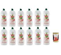 Nelsen Burro di Karitè, Detersivo per Piatti - Detersivo per Piatti - Detersivo per Piatti - Desengrasa a fondo y tiene un efecto refrescante en la vajilla, 12 x 850 ml + Polpa italiana Gourmet 400 g