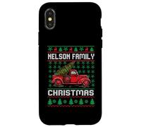 Nelson Family Ugly Christmas Sweater Red Truck Funny Xmas Carcasa para iPhone X/XS