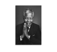 Nelson Mandela Character Black And White Canvas Poster Canvas Póster de Pared Decoración, Pintura, Arte, Dormitorio, Sala de Estar, Oficina, Pintura, Moderna Decoración del Hogar Arte de Pared