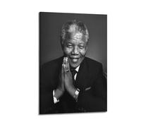 Nelson Mandela Character Black And White Canvas Poster Canvas Póster de Pared Decoración, Pintura, Arte, Dormitorio, Sala de Estar, Oficina, Pintura, Decoración Moderna del Hogar Arte de Pared