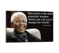 Nelson Mandela Quotes Póster de Lienzo de Pared Decoración, Pintura, Arte, Dormitorio, Salón, Oficina, Pinturas, Decoración Moderna para el Hogar Arte de la Pared, Impresión de Cuadros 40 x 60 cm