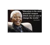 Nelson Mandela Quotes Póster de Lienzo de Pared Decoración, Pintura, Arte, Dormitorio, Salón, Oficina, Pinturas, Decoración Moderna para el Hogar, Arte de Pared, Impresión de Imagen 24 x 36 Pulgadas
