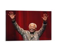 Nelson Mandela Wall Art Poster Canvas Wall Art Póster Decoración, Pintura, Arte, Dormitorio, Salón, Oficina, Pinturas, Decoración Moderna del Hogar Arte de la Pared, Impresión de Imagen 20 x 30