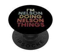 Nelson Name Nelson Personalized Name First Given PopSockets PopGrip Adhesivo