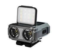 Nelsonerty - Lámpara frontal portátil recargable tipo C, luces giratorias portátiles, linterna LED, luz de bicicleta de pesca