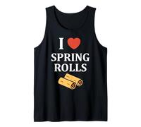 Nem Food Funny Simple Quote I Love Spring Rolls Camiseta sin Mangas