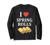 Nem Food Funny Simple Quote I Love Spring Rolls Manga Larga