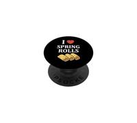 Nem Food Funny Simple Quote I Love Spring Rolls PopSockets PopGrip Adhesivo