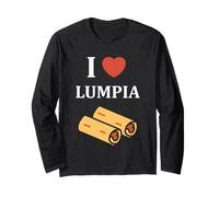 Nem Food Funny Spring Roll Simple Quote i Love Lumpia Manga Larga